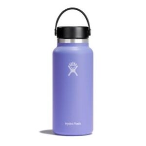 Hydro Flask Lavender Bottle with Black Lid 32 oz
